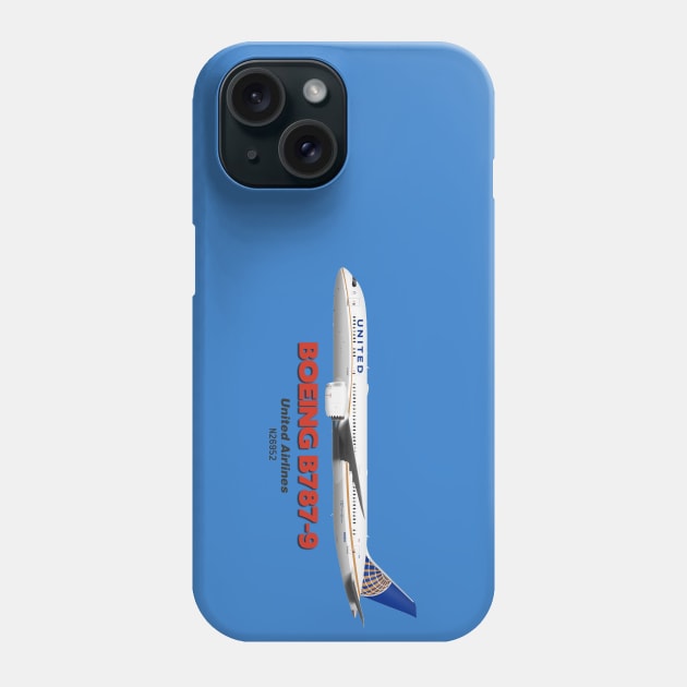 Boeing B787-9 - United Airlines Phone Case by TheArtofFlying