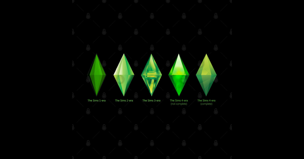 Evolution Of The Plumbob The Sims Sticker Teepublic