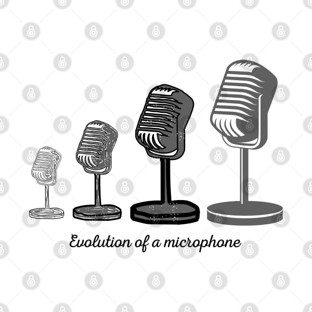 hand drawn microphone evolution by Mikaels0n