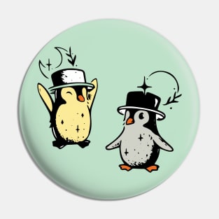 happy classy penguins Pin