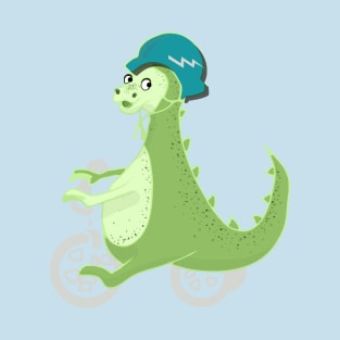 Cute Dinosaur on Trike T-Shirt