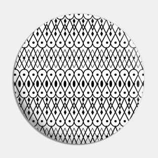 Black and white Aztec pattern Pin