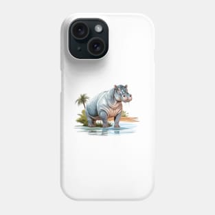 River Hippopotamus Phone Case