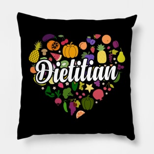 Cute Dietitian Heart Registered Dietitian Pillow