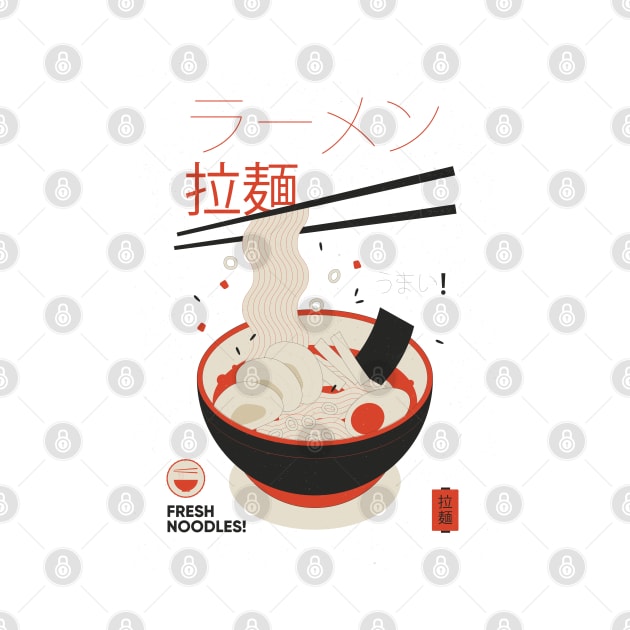 The Great Ramen off Kanagawa NOODLES by RedoneDesignART