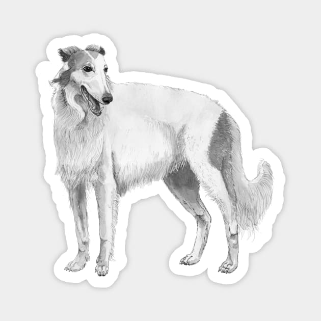 Borzoi Magnet by doggyshop