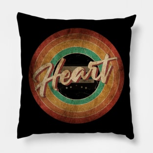 Heart Band Vintage Circle Art Pillow