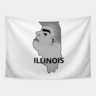 A funny map of Illinois 2 Tapestry