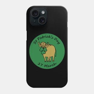 Ox with Shamrock St Patricks Day Phone Case