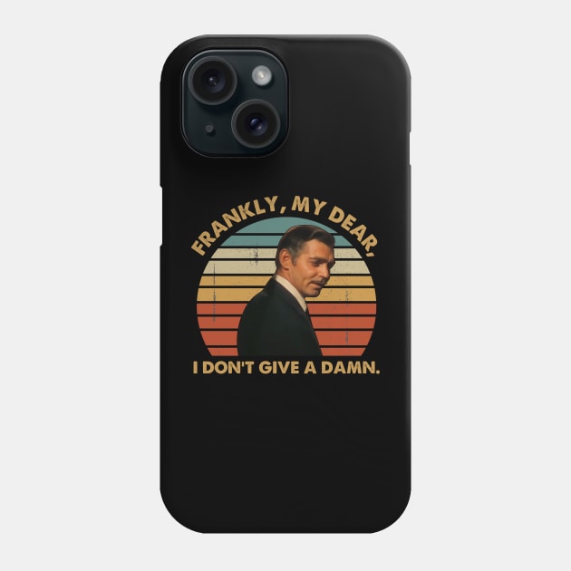 Rhett Butler Frankly My Dear I Don't Give A Damn Vintage Phone Case by Hoang Bich