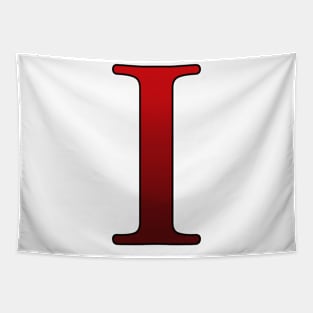 Red Roman Numeral 1 I Tapestry