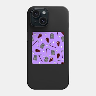 Kawaii Death Goth Pattern Phone Case