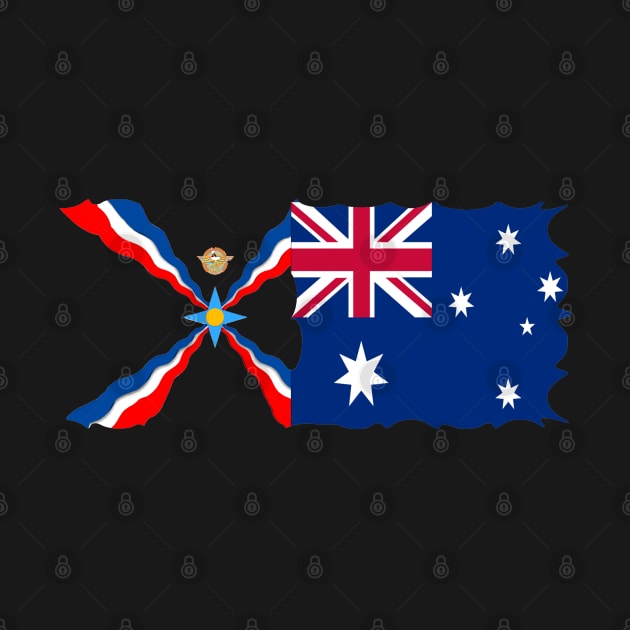 Assyrian Australian Flag by doniainart