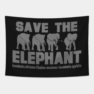 SAVE THE ELEPHANT Tapestry