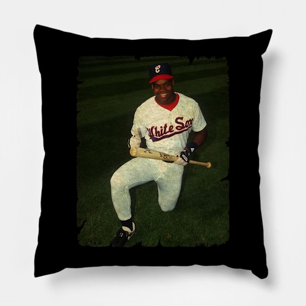 Frank Thomas in Chicago White Sox Pillow by anjaytenan