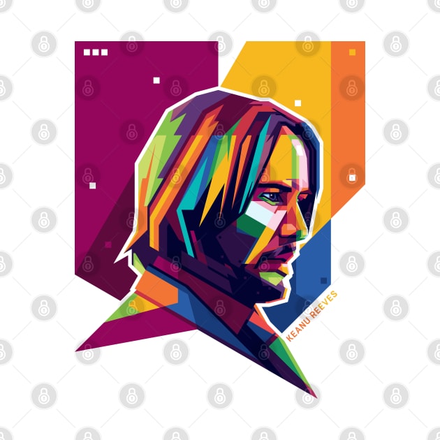 Keanu Reeves Pop Art by Alanside