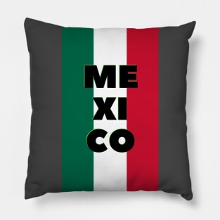 Mexico City in Mexican Flag Colors Vertical Pillow