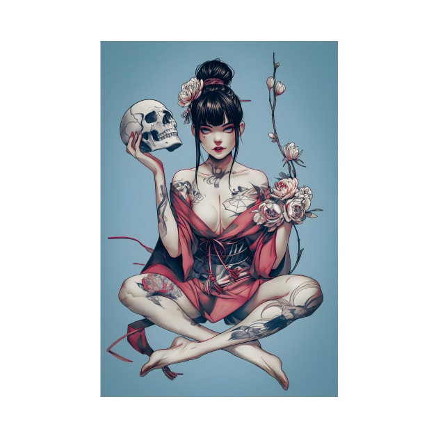 Geisha and skull 6606 by ToddT