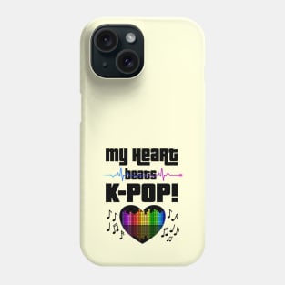 My Heart beats K-POP with heart beat and audio beats Phone Case