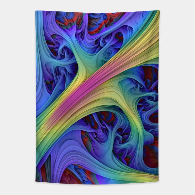 Tundara IV. Psychedelic Purple Abstract Art Tapestry by love-fi