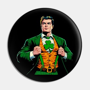 Irish Comic Book Superhero Pin