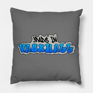 Made in Vauxhall I Garffiti I Neon Colors I Blue Pillow