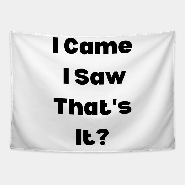 I Came, I Saw, That's It? Tapestry by lany creative