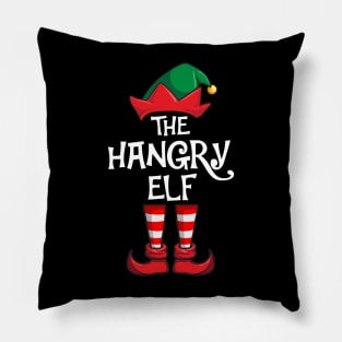 Hangry Elf Matching Family Christmas Pillow