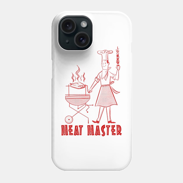 Meat Master  - Red Phone Case by Vintage Cook Book Gore