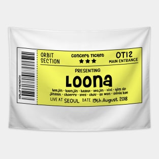 LOONA Concert Ticket Yellow Tapestry