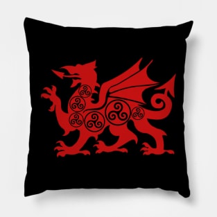 Celtic Welsh Dragon Pillow