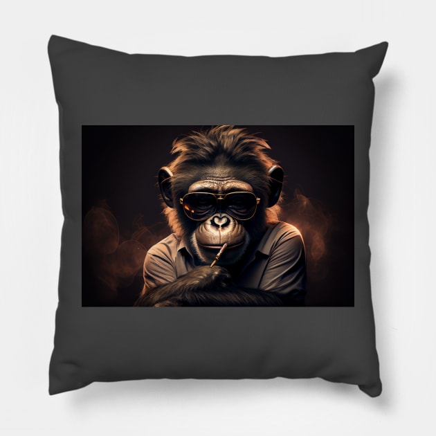 Hunter S Monkey Pillow by Discover Madness