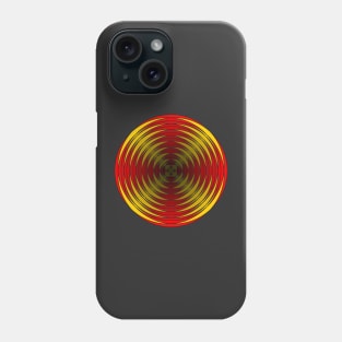 Fuzzy Circular Logic Red 3 Phone Case