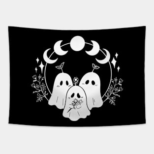 Spooky Ghosts (white ver.) Tapestry