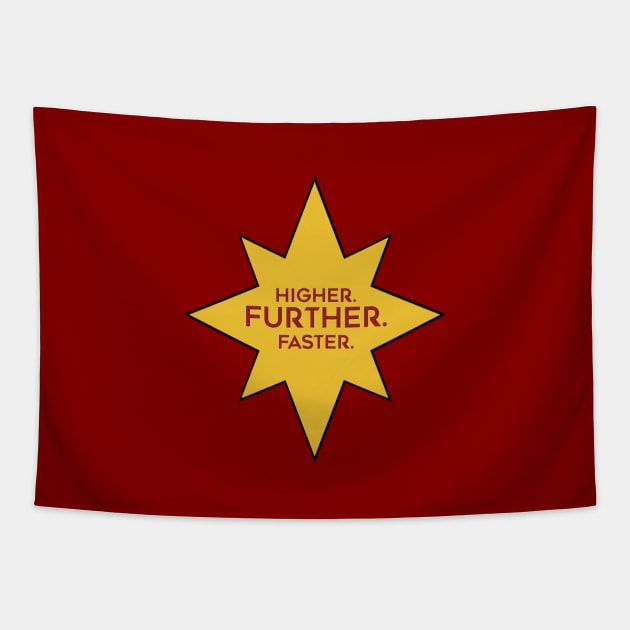 Star. Higher. Further. Faster. More Tapestry by CaptainMarvelMerch