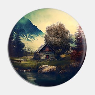 Rustic Lone Cabin in the Mountains Pin