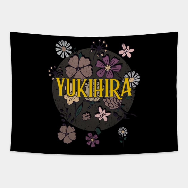 Aesthetic Proud Name Yukihira Flowers Anime Retro Styles Tapestry by Kisos Thass