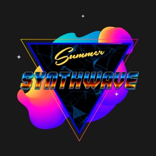 Neon synthwave horizon #1 T-Shirt