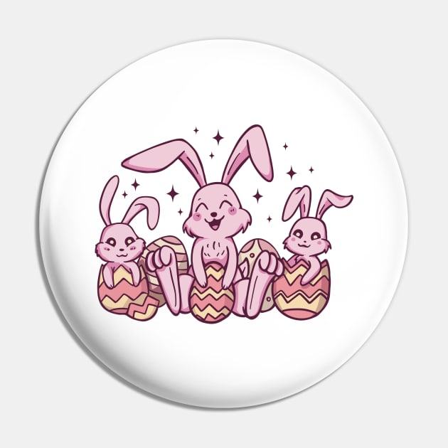 Cute Easter Bunnys Pin by LindenDesigns