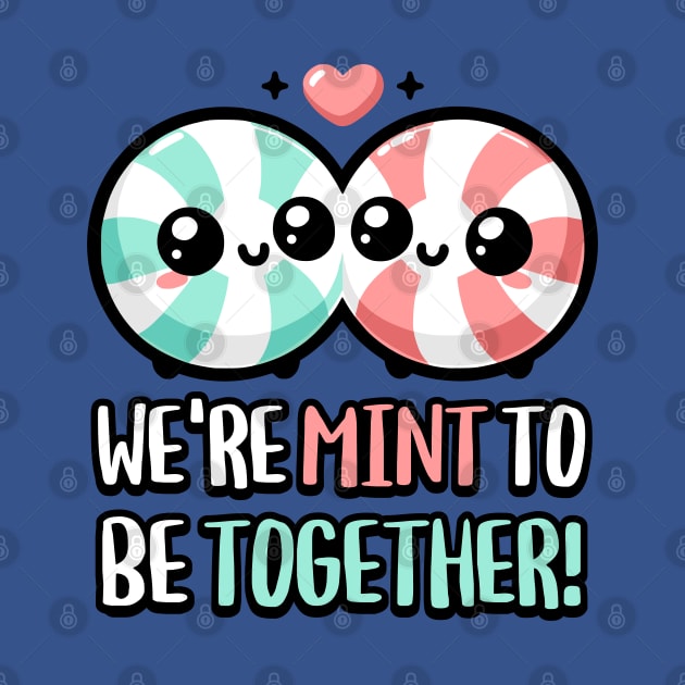 We're Mint To Be Together! Cute Breath Mint Pun by Cute And Punny