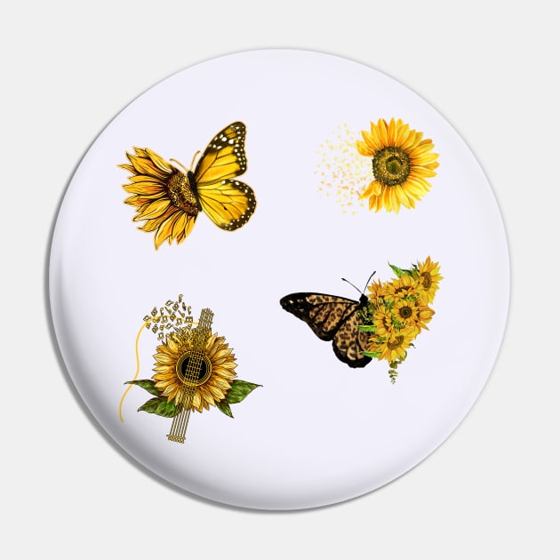 Shine Like A Sunflower stickers Pack Pin by Yourfavshop600