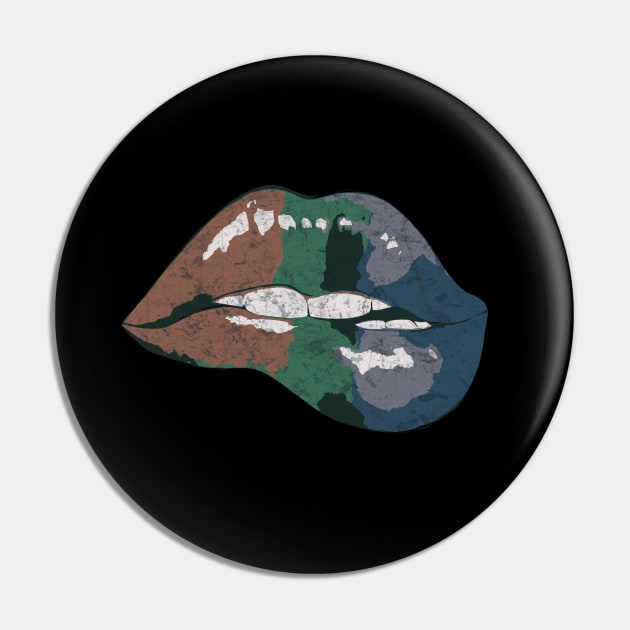 Rainbow Lips 3 Pin by Collagedream