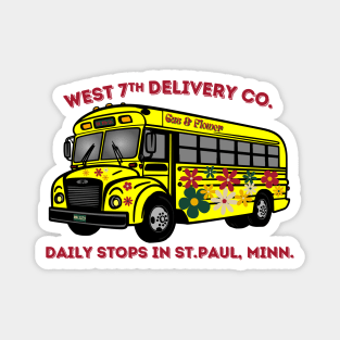 Minnesota Wild West 7th Delivery Co. Gus Bus. and Flower 2 Magnet