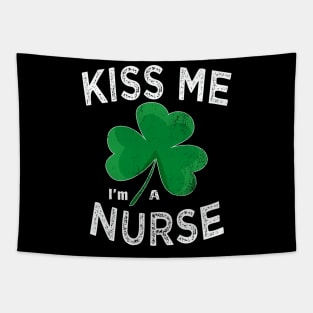 st patricks day kiss me im a nurse Tapestry