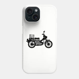 The First Dual-Sport Motorcycle (Black) Phone Case