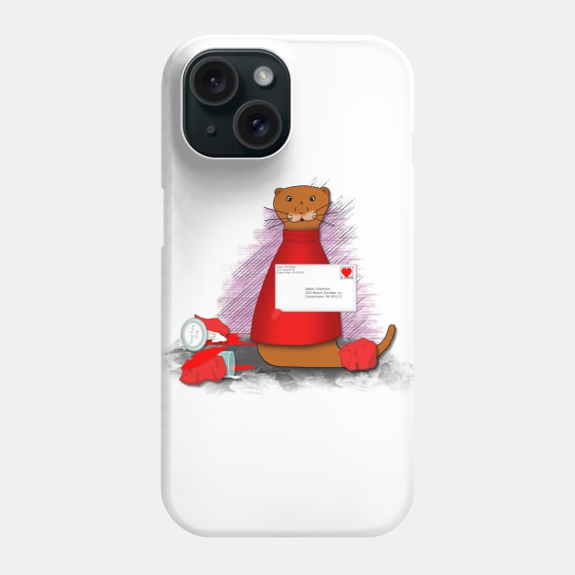 Oliver The Otter Makes a Valentine Phone Case by ButterflyInTheAttic