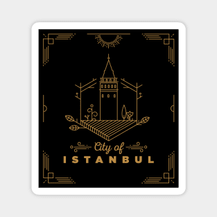 Istanbul City Monogram Magnet