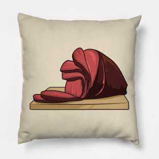 Ham cartoon illustration Pillow