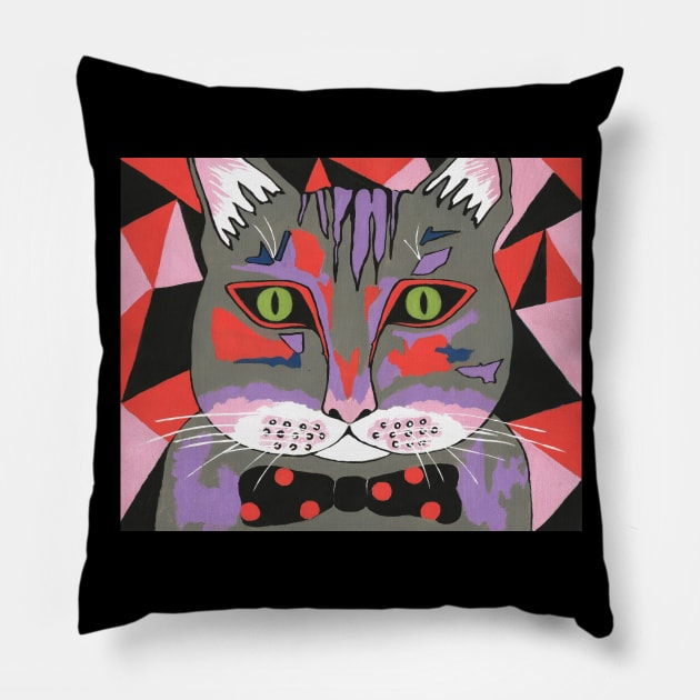 MR Cat Painting Pillow by SartorisArt1