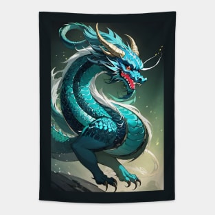 Green serpent dragon Tapestry